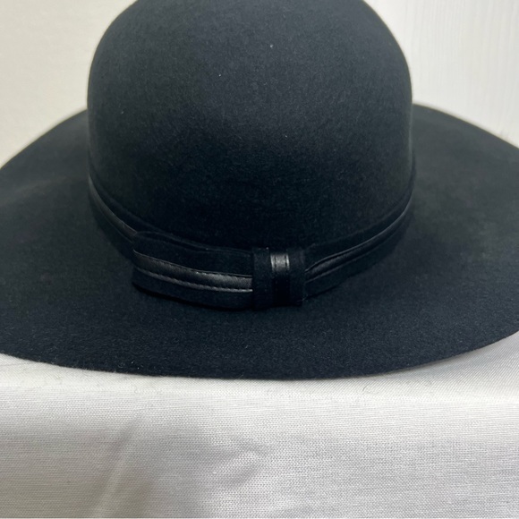 Vince Camuto Free Spirit Black Wool Floppy Adjustable Hat NWT - Picture 3 of 10